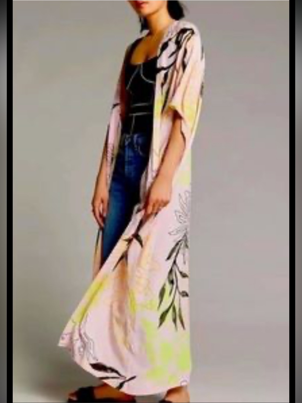 Anthropologie Bel Kazan Pink Marielle  Kimono Duster, OS